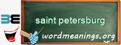WordMeaning blackboard for saint petersburg